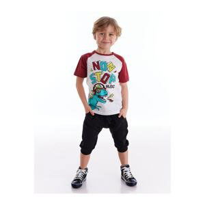 Mushi Dino Music Boys T-shirt Capri Shorts Set