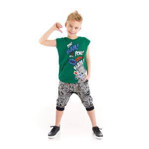 Mushi Comics Dino Boys T-shirt Capri Shorts Set