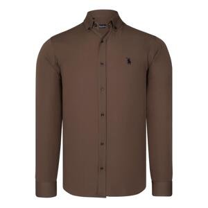 G725 DEWBERRY MEN'S SHIRT-BROWN