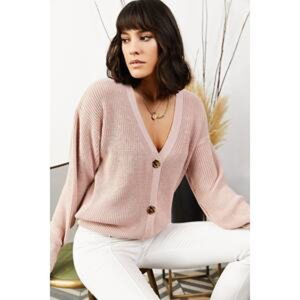 Olalook Cardigan - Pink - Relaxed fit