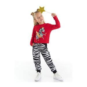 Denokids Ballerina Zebra Girls' T-shirt and Pants Set