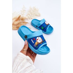 Lehké dětské skluzavky Sandály se zvířecím motivem Modre Rico