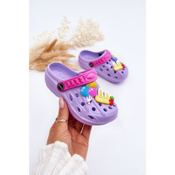 Dětské pěnové lehké sandály Crocs fialové Sweets