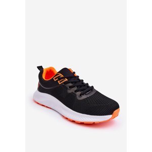 Klasická pánská sportovní obuv Šněrovací černo-oranžová Jasper