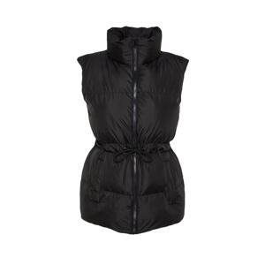 Trendyol Black Water Repellent Inflatable Vest with Shirred Waist