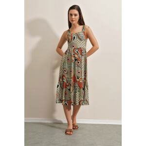 Bigdart 2239 Shoulder Tie Strap Dress - Çağla