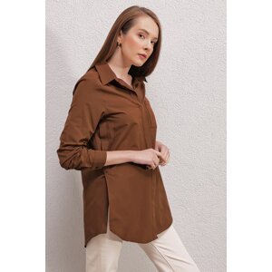 Bigdart 3879 Oversize Pocket Shirt - Brown