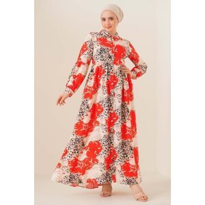 Bigdart 2295 Shirt Collar Hijab Dress - Red