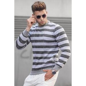 Madmext Light Gray Men's Sweater 5189