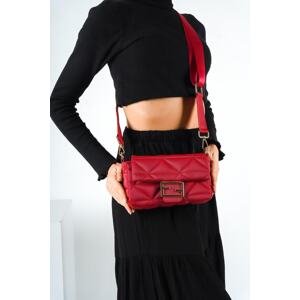 Capone Outfitters Capone Ibiza Satin Women's Quilted Pattern Red Bag