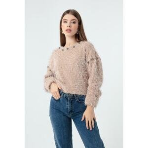 Lafaba Women's Powder Pile Glittery Sweater