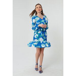 Lafaba Women's Blue Floral Pattern Dress