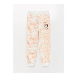 LC Waikiki Girls' Jogger Sweatpants with an Elastic Waist, Minnie Mouse Print