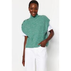 Trendyol mátový svetr z měkkého texturovaného pleteného oblečení