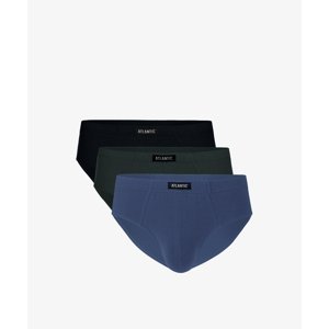 Klasické pánské slipy ATLANTIC 3Pack - khaki/černé/modré