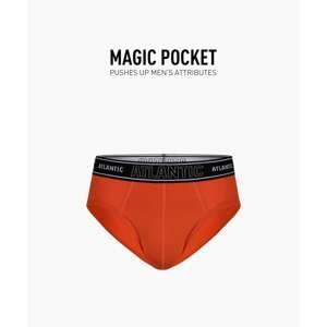Pánské slipy ATLANTIC Magic Pocket - oranžové