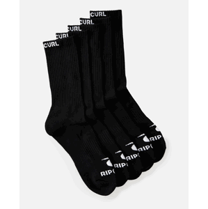 Ponožky Rip Curl BRAND CREW SOCK 5-PK Black