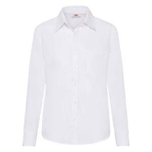 White women's classic poplin shirt Fruit Of The Loom