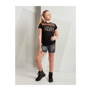 Mushi Party Girl's T-shirt Denim Shorts Set