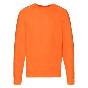 Orange Men's Sweatshirt Lightweight Raglan Sweat Fruit of the Loom