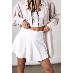 Madmext Women's White Basic Short Tennis Skirt