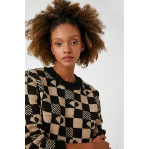Koton Women's Beige Patterned Sweater