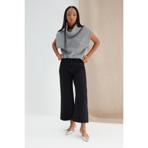 Trendyol Black More Sustainable High Waist Culotte Jeans