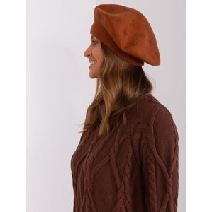 Světle hnědý dámský pletený baret