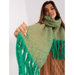 Dámský šátek se zeleným a velbloudím vzorem