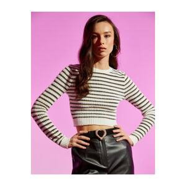 Koton Rachel Araz X - Soft Textured Crop Sweater