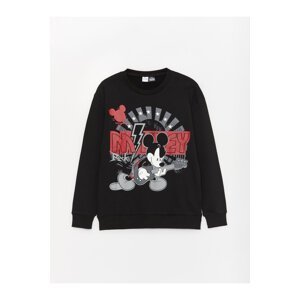 LC Waikiki Crew Neck Mickey Mouse Printed Long Sleeve Boys' Sweatshirt.