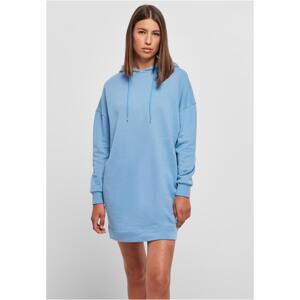 Dámské organické oversized froté šaty s kapucí horizont blue