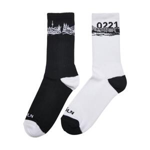 Major City 0221 Ponožky 2-balení černá/bílá