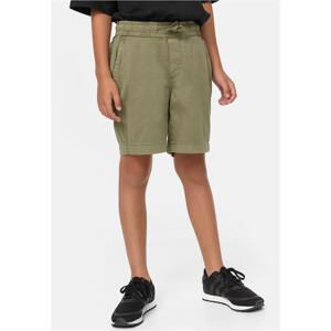 Boys Strech Twill Joggshorts olivové