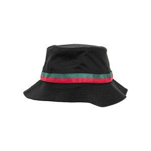 Stripe Bucket Hat černá/pálená/zelená