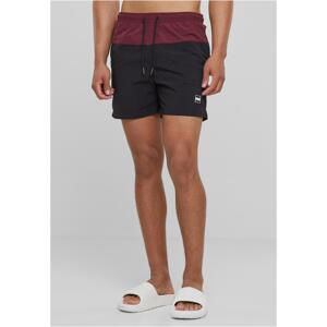 Block Swim Shorts třešňové/černé