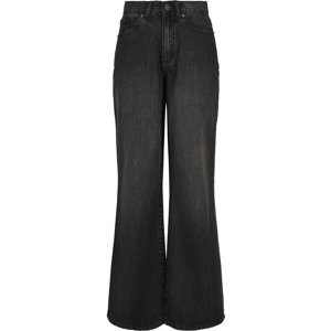 Dámské široké džínové kalhoty - černé