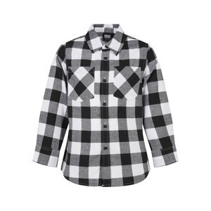 Chlapecká kostkovaná flanelová košile černo/bílá