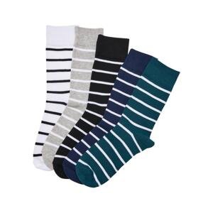 Ponožky s malými proužky 5-balení zimní barvy