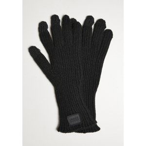 Chytré rukavice z pletené směsi vlny černé