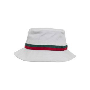 Stripe Bucket Hat bílá/pálená/zelená