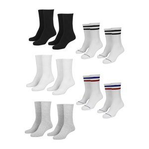 Sportovní ponožky 10-balení blk/wht/gry+wht/nvy/rd+wht/blk