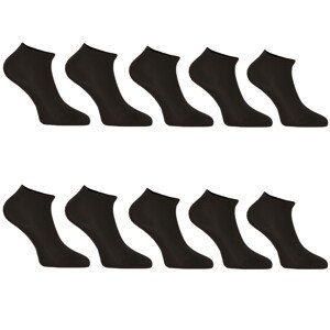 10PACK ponožky Nedeto nízké černé