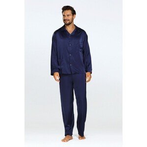 DKaren Man's Pyjamas Lukas Navy Blue