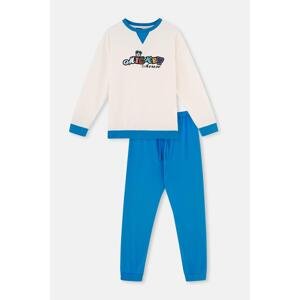 Dagi Ecru Mickey Mouse Licensed Long Sleeve Knitted Pajama Set