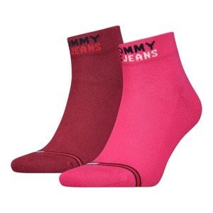 Tommy Hilfiger Jeans Woman's 2Pack Socks 701218956011 Pink/Burgundy