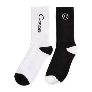 Zodiac Socks 2-Pack černo/bílá rakovina