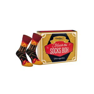 MATCH BOX Zápalky 1 pár duhových ponožek