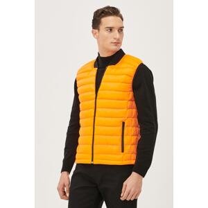 ALTINYILDIZ CLASSICS Men's Orange Standard Fit Normal Fit Casual Puffer Sports Vest