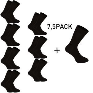 7,5PACK ponožky Nedeto vysoké bambusové černé